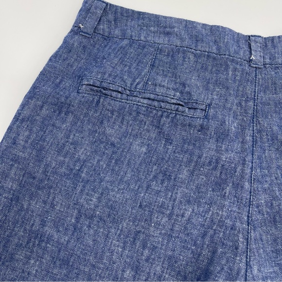 Old Navy Linen & Cotton Shorts Blue 10 Coastal Grandmother Preppy Quiet Luxury - Picture 8 of 10